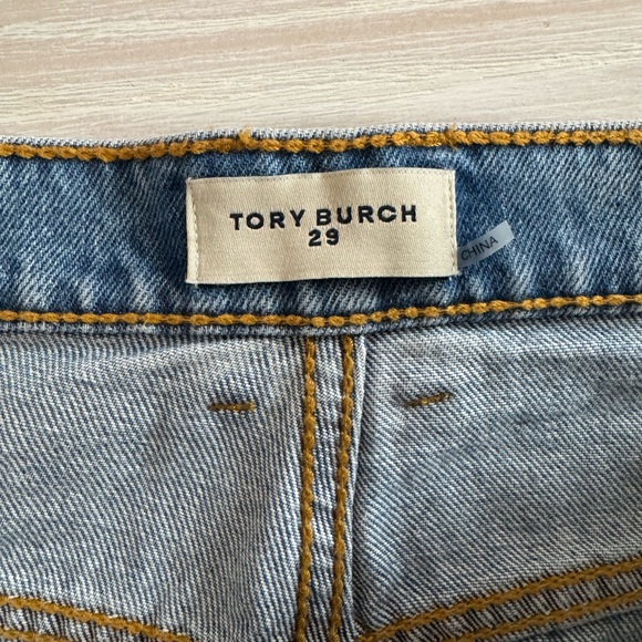 Tory Burch High Rise Straight Jean Vintage Wash - Picture 3 of 7